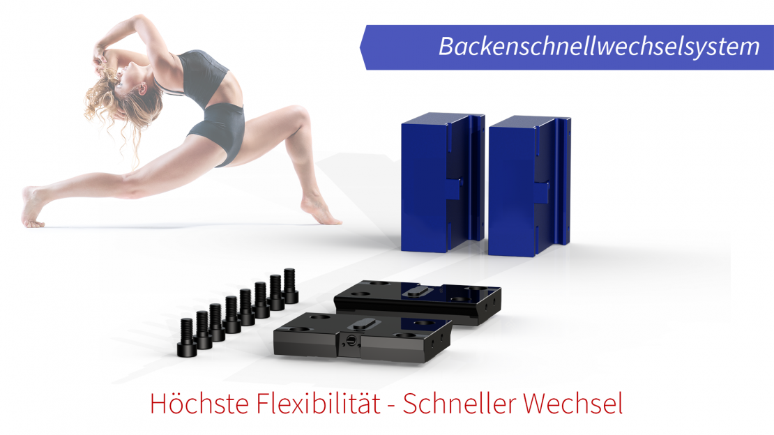 Universelles Schnellwechselbackensystem